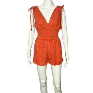 Young Fabulous and Broke Orange Romper Size Medium‎